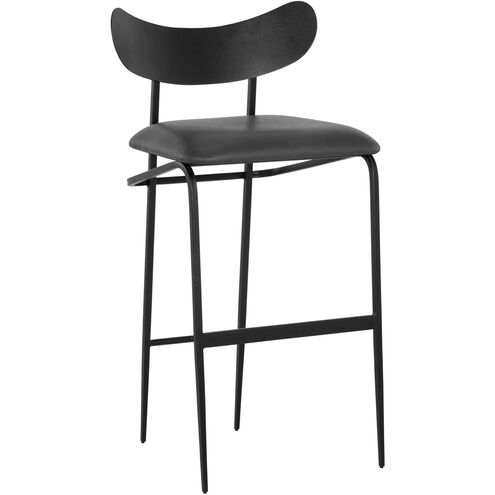 Gibbons 40 inch Black / Bravo Portabella Barstool